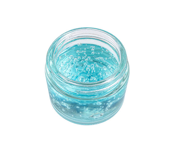 The blue jar of moisturizing gel or cream