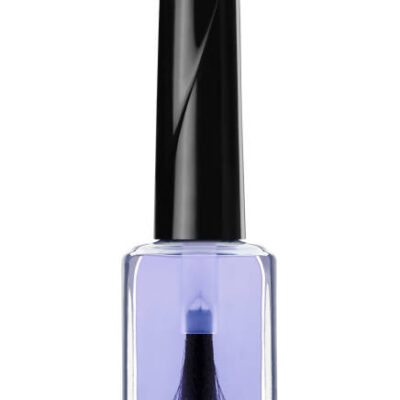 Bottle of studio shot nail paint isolated on white background