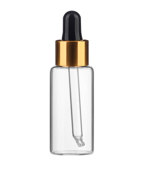 Glass empty packages for body cosmetic bottle with clipping path.